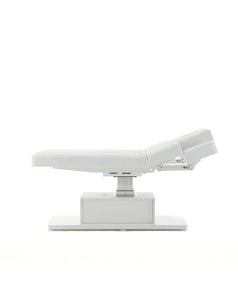 The Ben - Hvid massagebriks - med motor - med justerbare armlæn